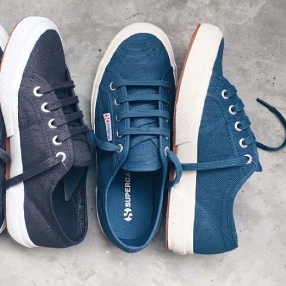 Superga Shoes - SUPERGA 2750 BLUE SMOKEY CANVAS SNAKER SIZE 7.5